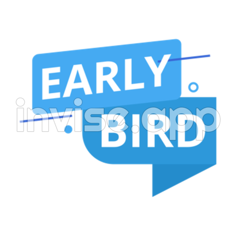 Early Bird Speed Style Vector, Early Bird Sale, Early Birds, Early Bird - Members Early Bird