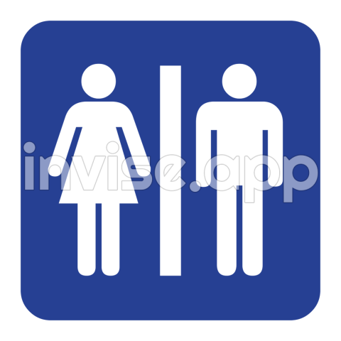 Bathroom Signs Transparent Download - Unisex Bathroom Sign