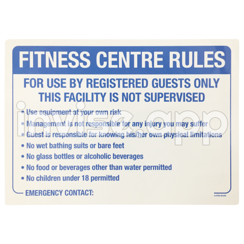 Fitness Centre Rules Sign - Gym Etiquette Signage