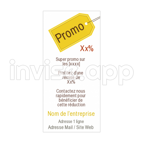 Affiche Produit Marketing En Promo - Affiche Flyer Etiquette Promotion Jaune Gratuit A Imprimer (Carte 3160)