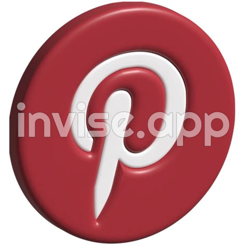 Promo Promo Promo Pinterest - Ilustracion 3D Del Logotipo De Pinterest 18780161