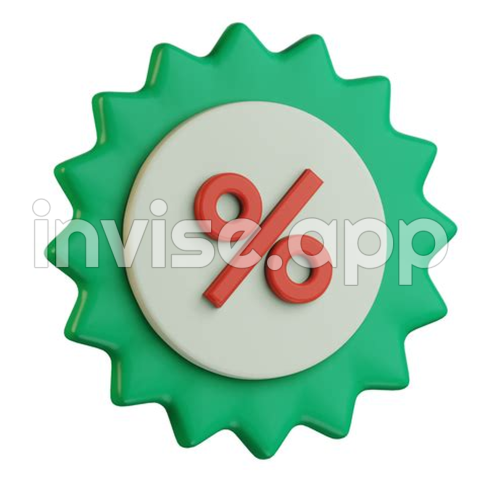 Super Promo En - Super Sale Discount Badge Promo 3D Icon Illustration Design 24673199