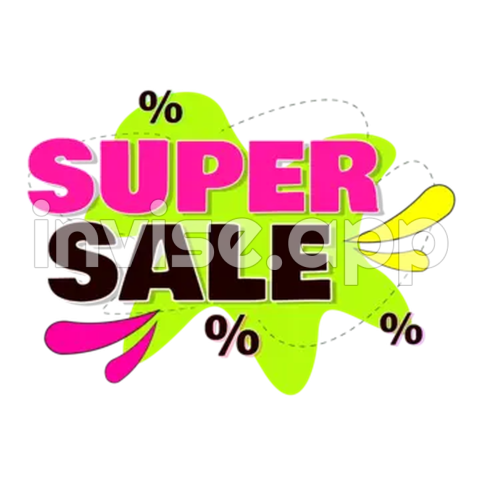 Super Promo En - Colorful Super Sale And Discount Banner Template Tag Promo Template