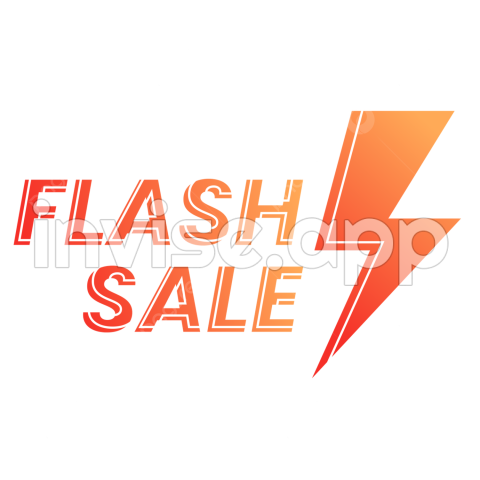 Flash Sale Label Promotion Banner, Flash Sale Tag, Label, Flash Sale - Flash Out Sales Promo