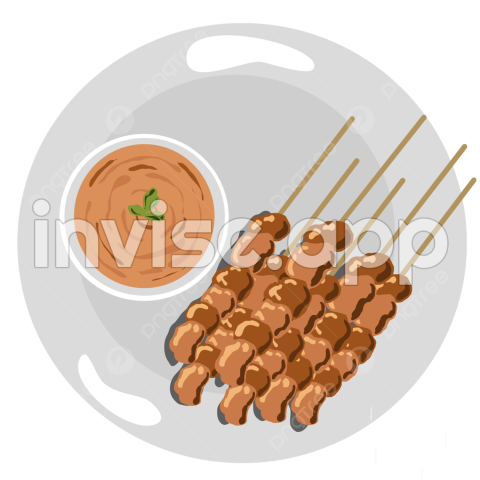 Sate Makanan Indonesianya, Sate, Ayam, Makanan Dan Vektor Dengan - Promo Makanan