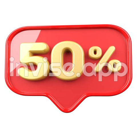 Promo Logo Icon - Icon Number 50 Percent Promotion 11297620