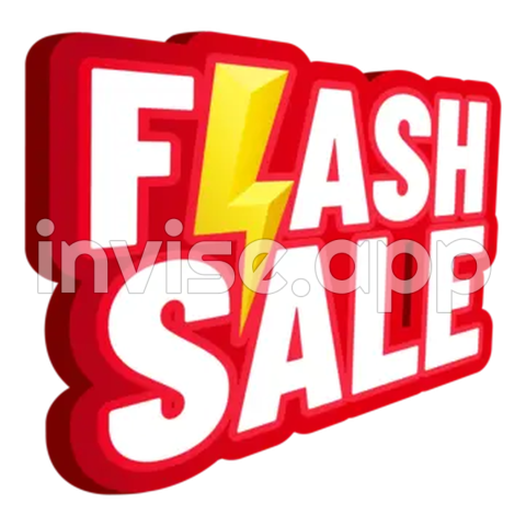 Flash Promo - Flash Sale Clipart Images, Flash Sale Yellow Red 3D, Disc, Sale