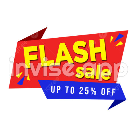 Flash Sale Art - Flash Sale Clipart Hd , Flash Sale Red Blue Shape, Flash Sale, Disc