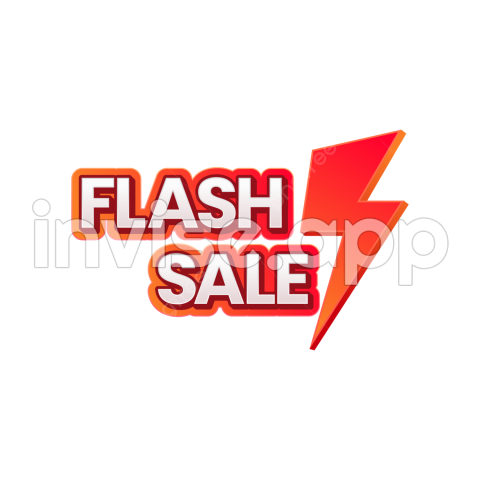 Flash Sale Clip Art - Flash Sale Text With Icon, Flash Sale Icon, Flash Sale Text, Flash Sale