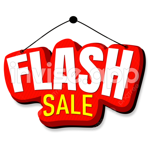 Flash Sale Clip Art - Flash Sale Clipart Images, Flash Sale Label, Flash Sale, Label 3D