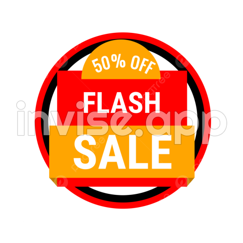 Flash Sale 50 Off, Flash Sale, Promotion, Sale Transparent Clipart - Summer Sale Clip Art