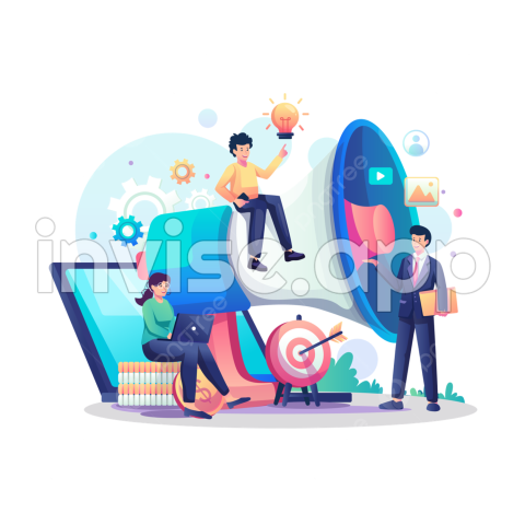 Gambar Orang Promosi - Marketing Campaign Clipart Images, Marketing Strategy Campaign