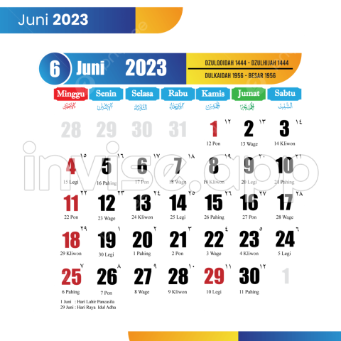 Kalender Juni 2023 Lengkap, Kalender 2023, Kalender Juni 2023, Kalender - Promo Bulan Juni
