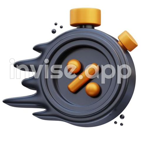 Flash Sale Discount Promo Black Friday 3D Illustration, 3D Rendering - Mnormandy Gold Promo