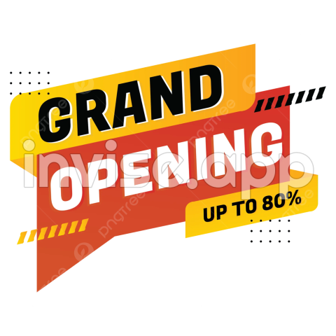 Grand Opening Banner Sale Vector, Grand Opening, Opening, Banner Sale - Contoh Promo Grand Opening