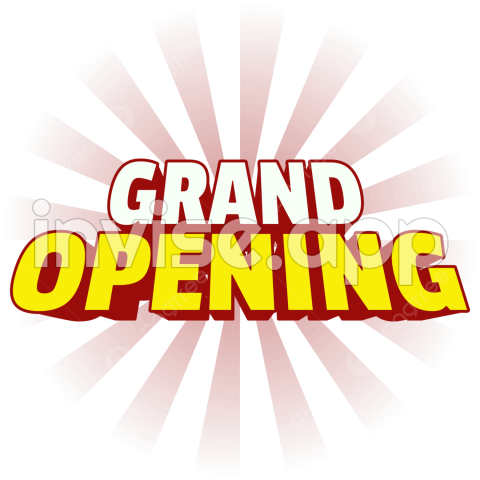 Grand Opening Vector Art With Sunrays Transparant Background, Grand - Promo Grand Opening