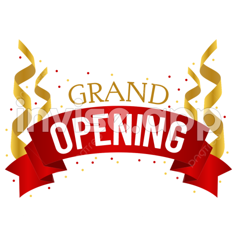 Grand Opening Red And Gold Banner Element Design Opening Vector Art - Flyer For Grand Opening