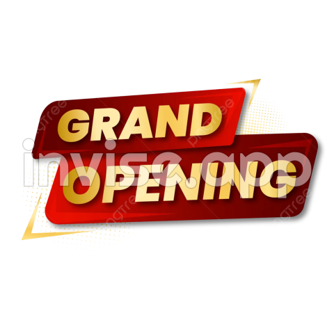 Grand Opening Design With Gold And Red Modern Banner Background Vector - Boutique Grand Opening Flyer