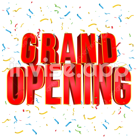 Grand Opening 3D Design With Colorful Gradient Vector, Grand Opening - Grand Opening Balloons