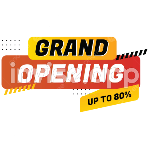 Grand Opening Banner Sale Yellow Gradient Vector, Grand Opening - Grand Opening Green