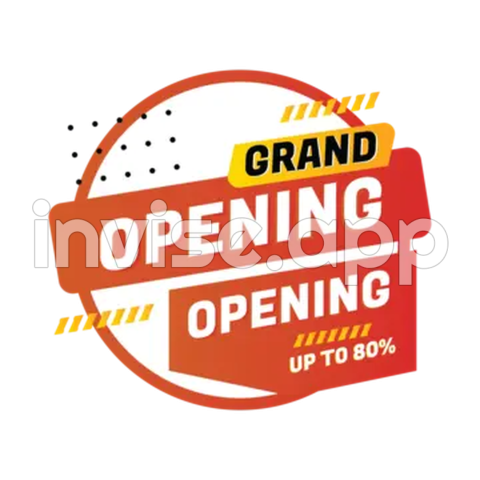 Grand Opening Text With Yellow Gradient Color Design Vector Free - Grand Opening And Bussines Launch