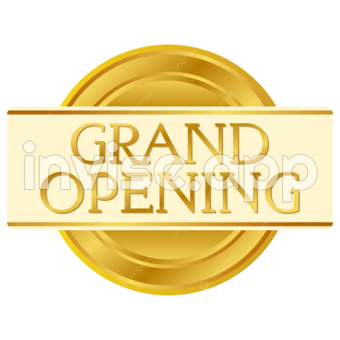 Luxury Golden Gold Gradient Grand Opening Header Text Vector Design - Boutique Grand Opening Flyer