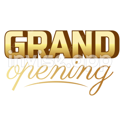 Grand Opening Promo Design - Grand Opening With Gold Text Header Vector Art Design, Grand Opening