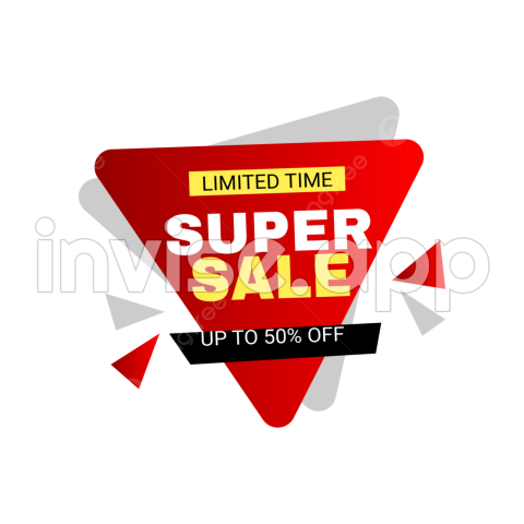 Label Promosi Penjualan Super Banner Lencana Label Stiker Segitiga - Label Harga Promo