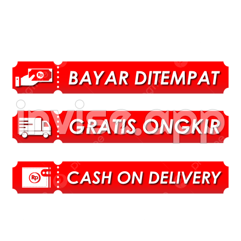 Gambar Logo Gratis Ongkir Cash On Delivery Bayar Ditempat Merah - Logo Ikon Promo