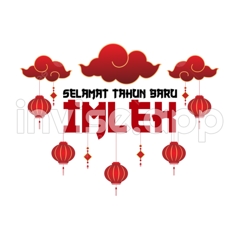 Promo Imlek - Hanging Clouds Vector Hd Images, Selamat Tahun Baru Imlek Design With