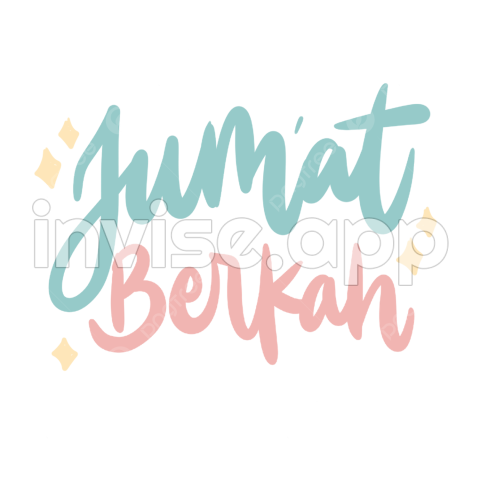 Promo Jumat Berkah - Jumat Berkah White Transparent, Jumat Berkah Hand Lettering Free