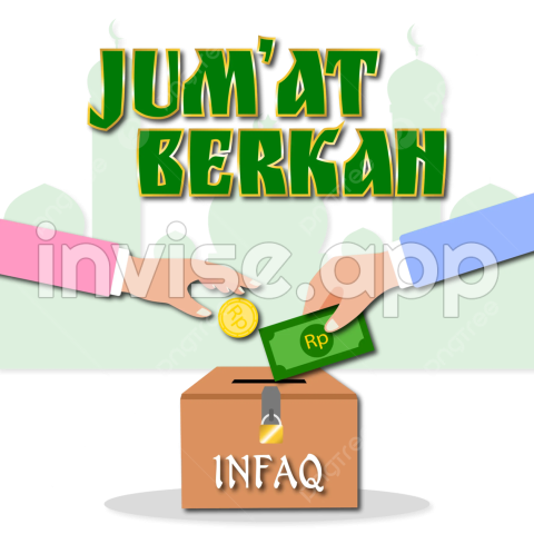 Jum Ah Berkah Dengan Kotak Infaq Vektor, Jumat, Anugerah, Infaq Dan - Banner Jumat Berkah