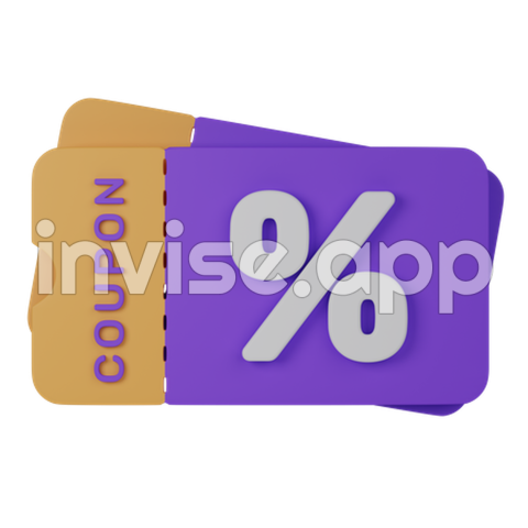 Coupon Image - Premium Discount Coupon 3D Illustration Download In , Obj Or Blend