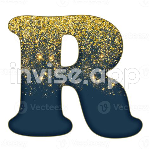 Glitter Alphabet Letters J - Half Gold Glitter Alphabet 16691591