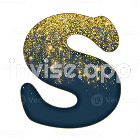 Glitter Alphabet Letters J - Half Gold Glitter Alphabet 16691889