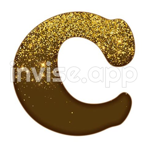 Half Gold Glitter Alphabet 16691688 - Graffiti Alphabet Letter J