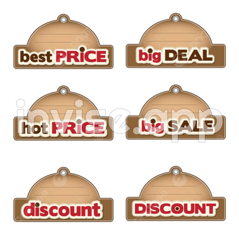 Set Of Promotional Labels Business Collection Retail Quality Vector - Customized Promotional Products