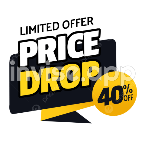 Limited Discount - Limited Offer Price Drop 40 Off, Discount, Price, Sale Transparent