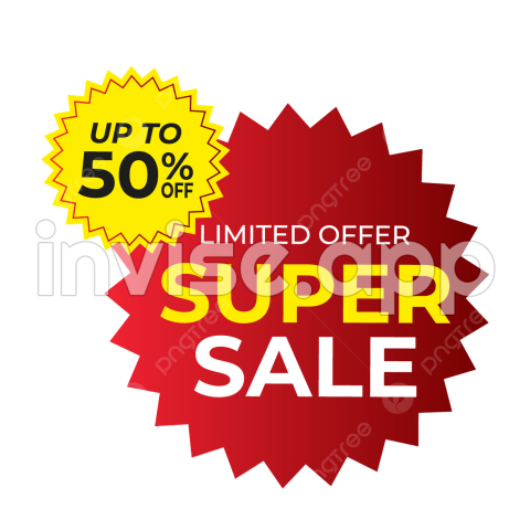 Super Sale Sticker Design Free Vector Download, Super Sale Sticker - Super Sale Sign