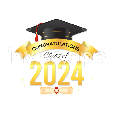 Prom 2024 Graphic - Graduation Class Of 2024 Greeting Text Vector, Class Of 2024, 2024