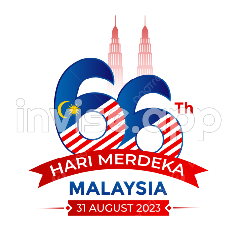 Logo Promo Merdeka - 66Th Logo Independence Day Of Malaysia 31 August 2023 Vector, Malaysia