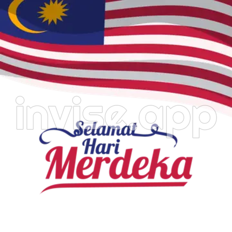 Merdeka Sale Logo - Malaysia Merdeka Day Greeting Transparent Background With Flag