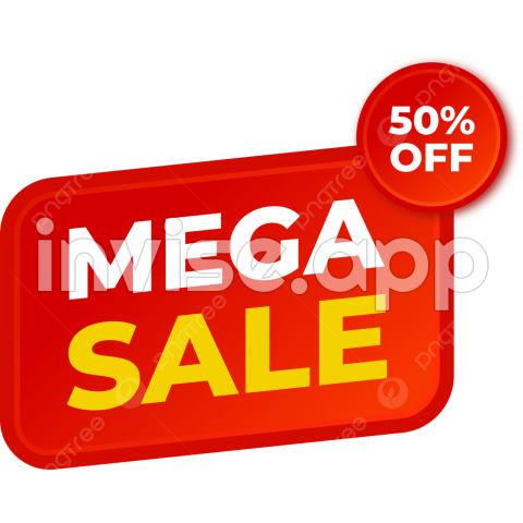 Mega Promo Banner - Mega Sale Banner White Transparent, Mega Sale Banner, Mega Sale, Sale