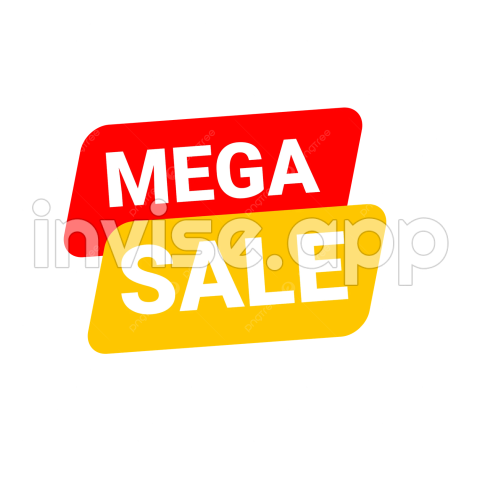 Mega Sale Banner, Mega Sale, Banner, Super Sale Transparent Clipart - Discount Banner Design