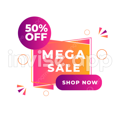 Mega Promo Banner - Mega Sale Banner Vector Images, Mega Sales Banner, Banner, Sales