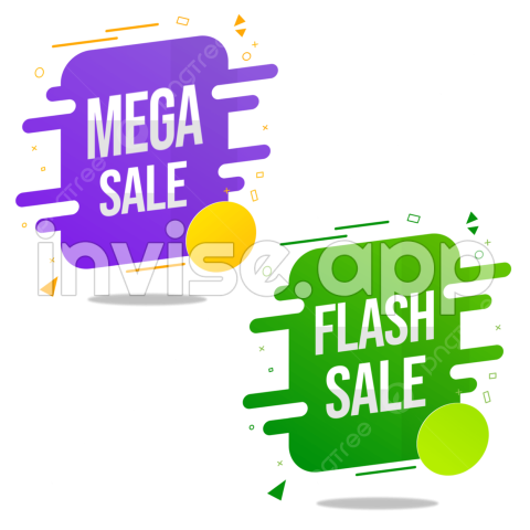 Mega Promo Banner - Mega Sale Banner, Flash Sale Banner, Mega Sale Ribbon, Flash Sale