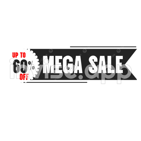 Mega Sale Discount Label Banner, Mega Sale, Discount, Banner - Promotion Banner