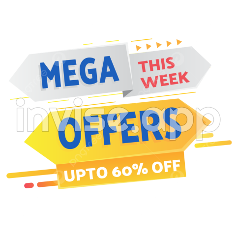 Mega Sale Promotion Vector Tags And Offer Template, Mega Sale - Mega Sales Design