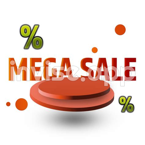 Mega Promotion - Mega Sale Podium Offer Promotion Poster Banner 19774057