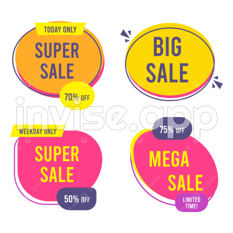 Mega Promotion - Mega Sale Tag Vector Editable, Mega Sale, Promotion, Discount And